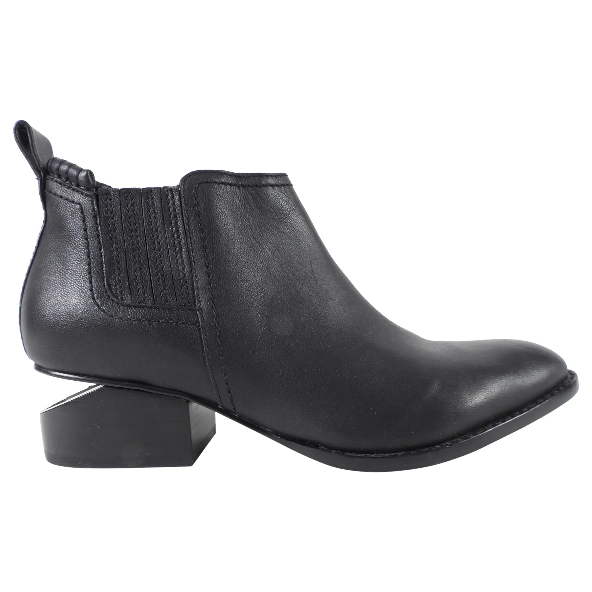 Alexander Wang Black Leather Kori Ankle Boots - 35.5