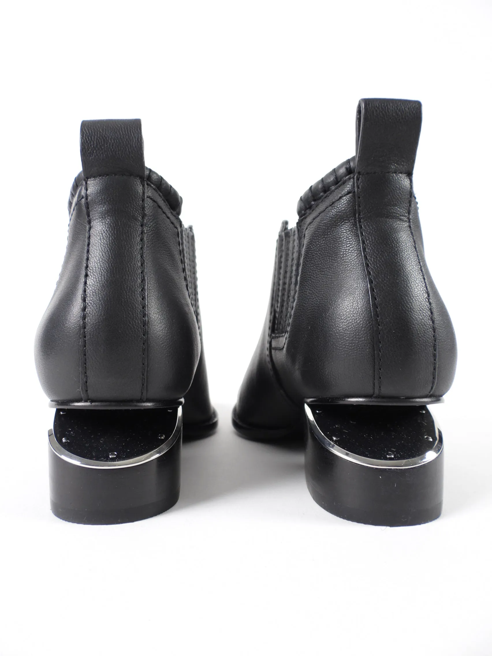 Alexander Wang Black Leather Kori Ankle Boots - 35.5