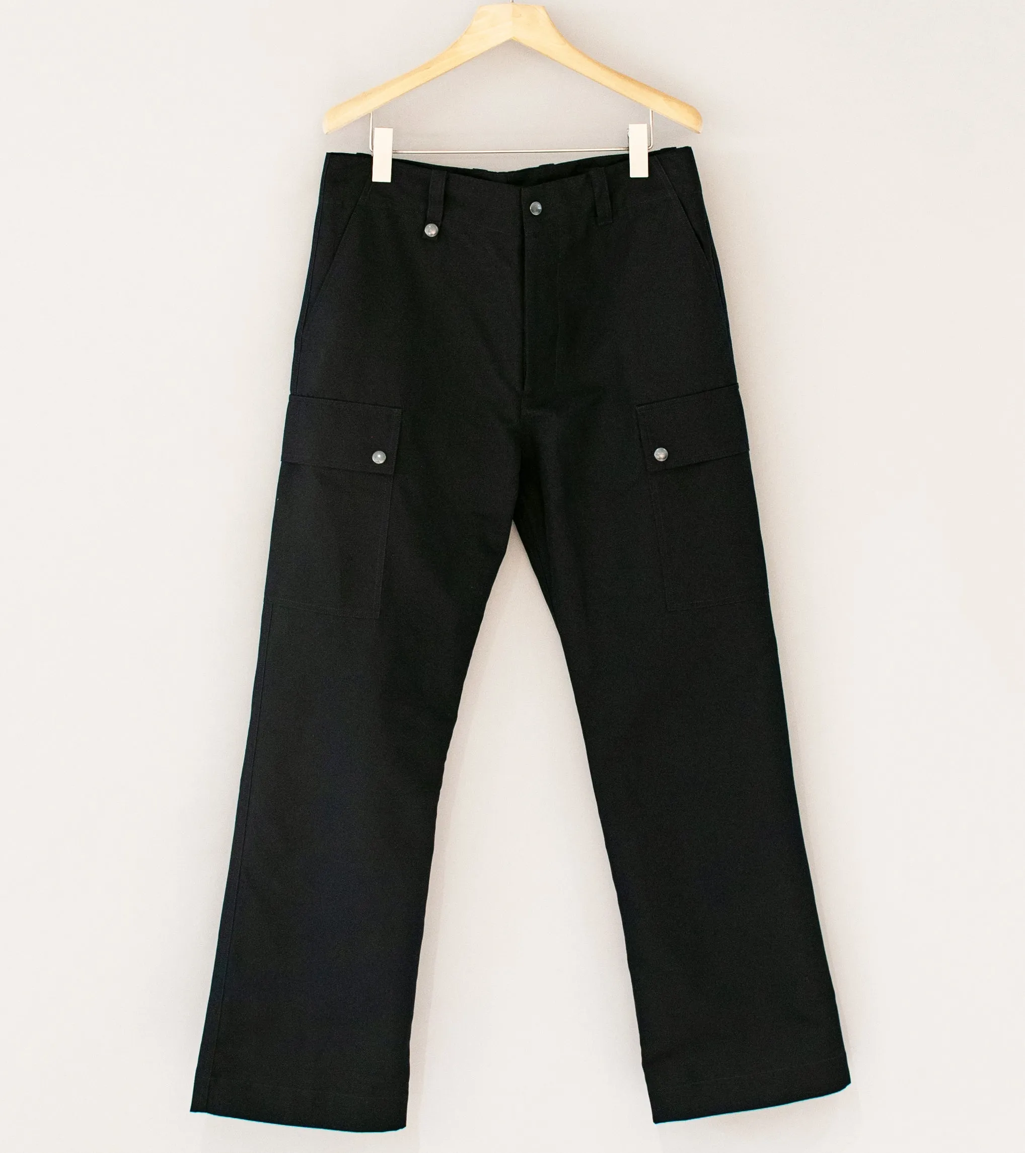 Arpenteur 'Deck Trousers' (Midnight Cotton Linen Gaberdine)