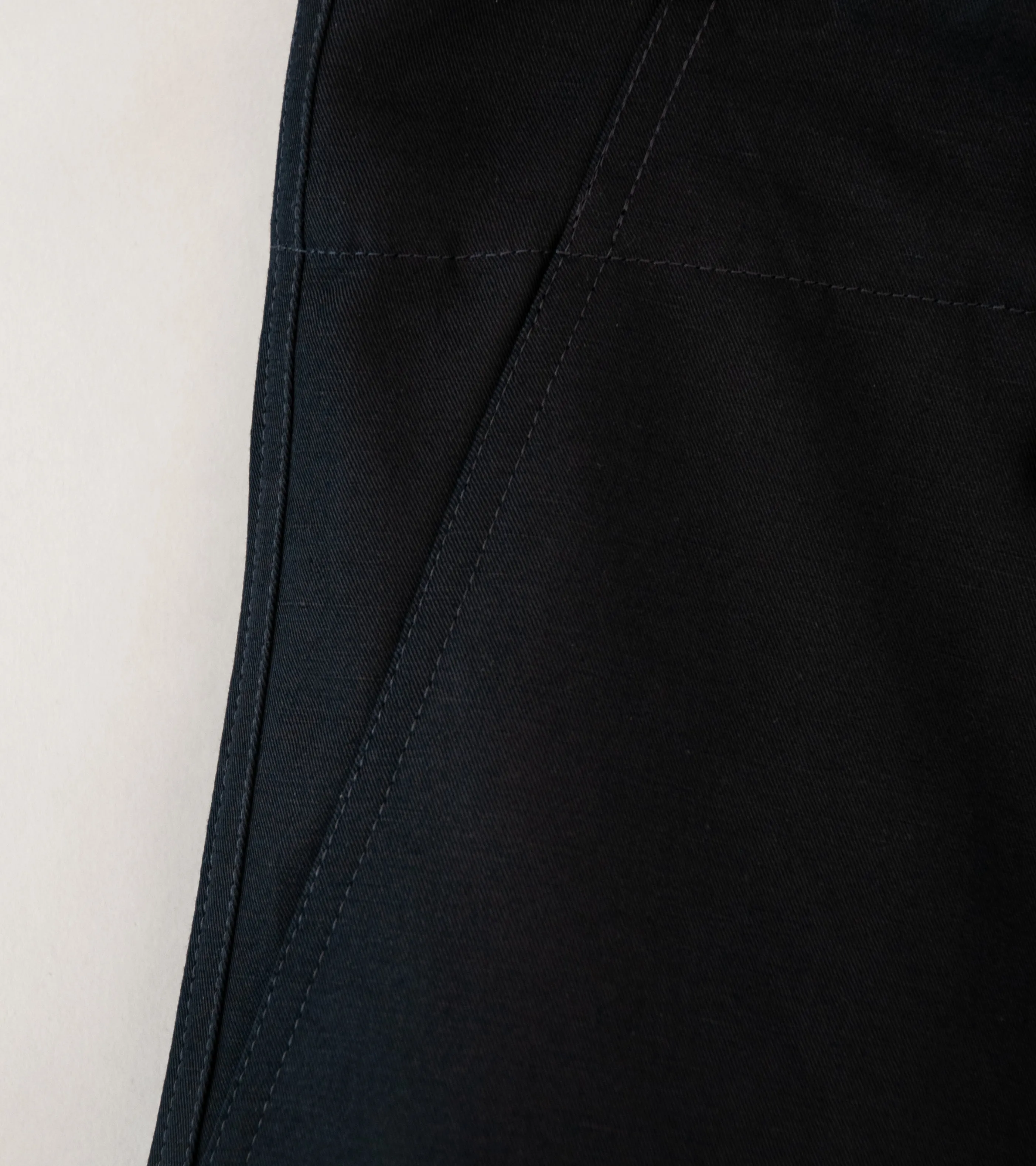 Arpenteur 'Deck Trousers' (Midnight Cotton Linen Gaberdine)