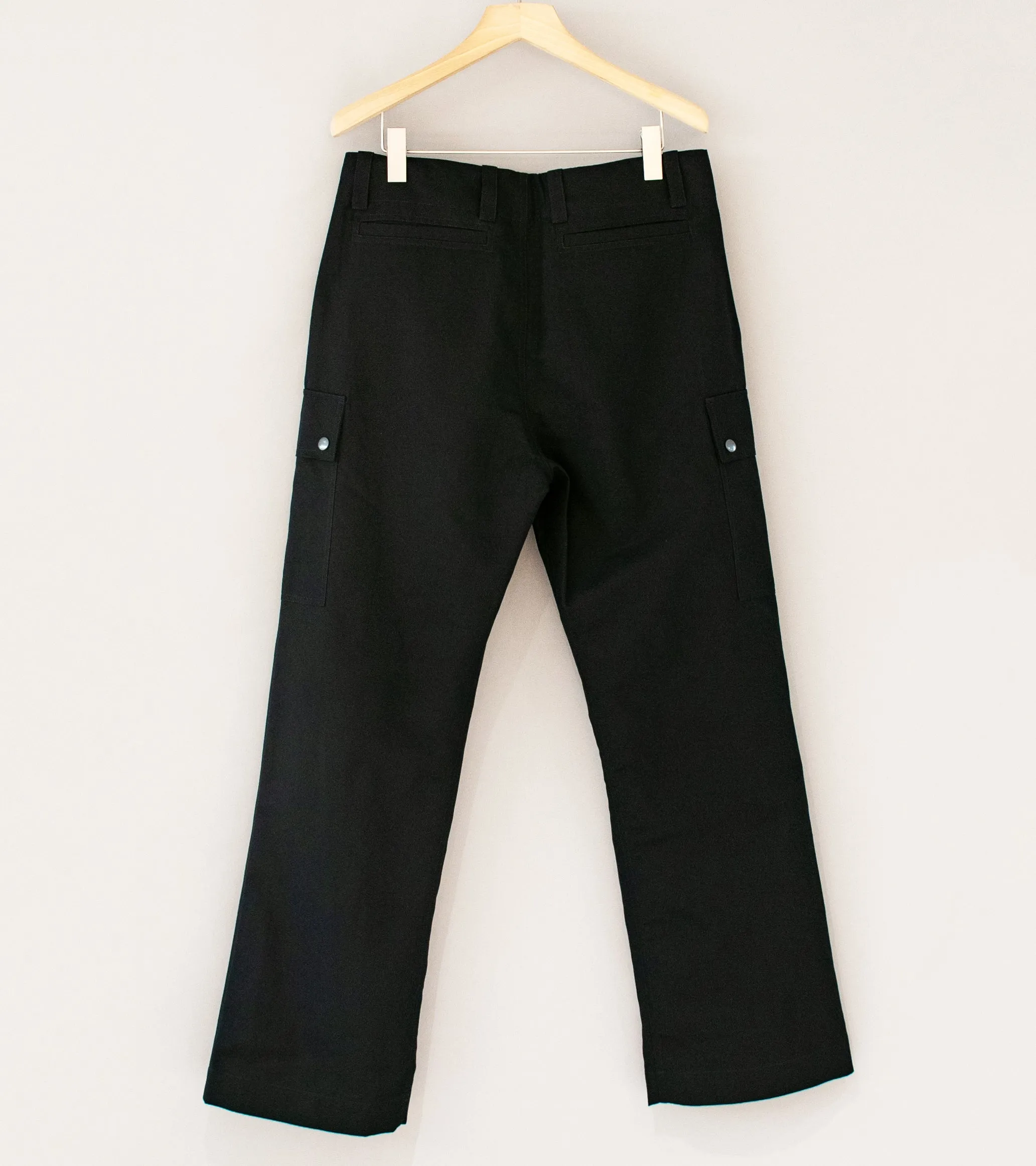 Arpenteur 'Deck Trousers' (Midnight Cotton Linen Gaberdine)