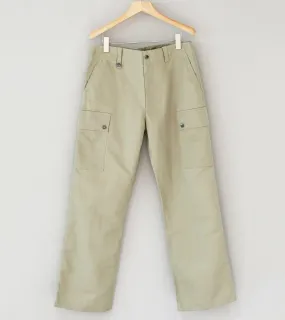 Arpenteur 'Deck Trousers' (Stone Cotton Linen Gaberdine)