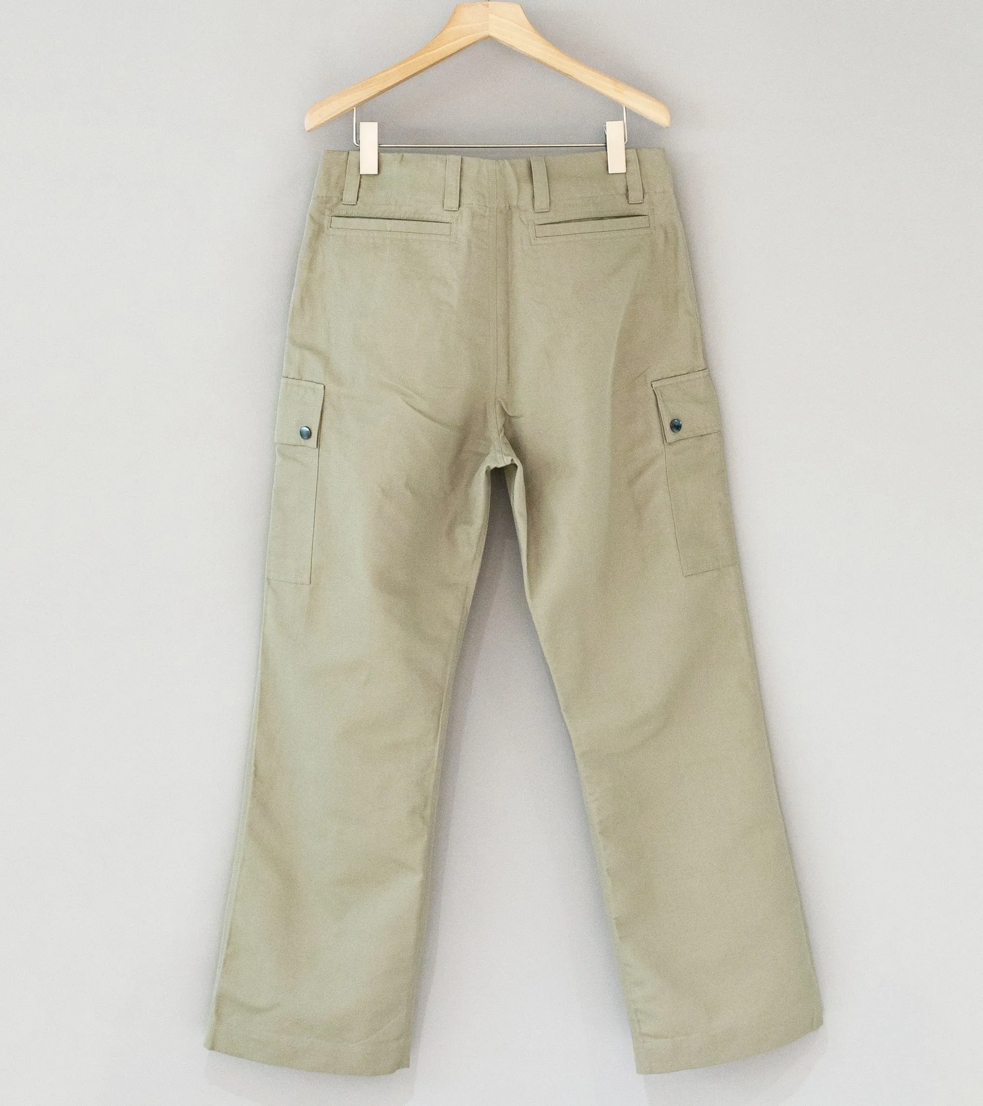 Arpenteur 'Deck Trousers' (Stone Cotton Linen Gaberdine)