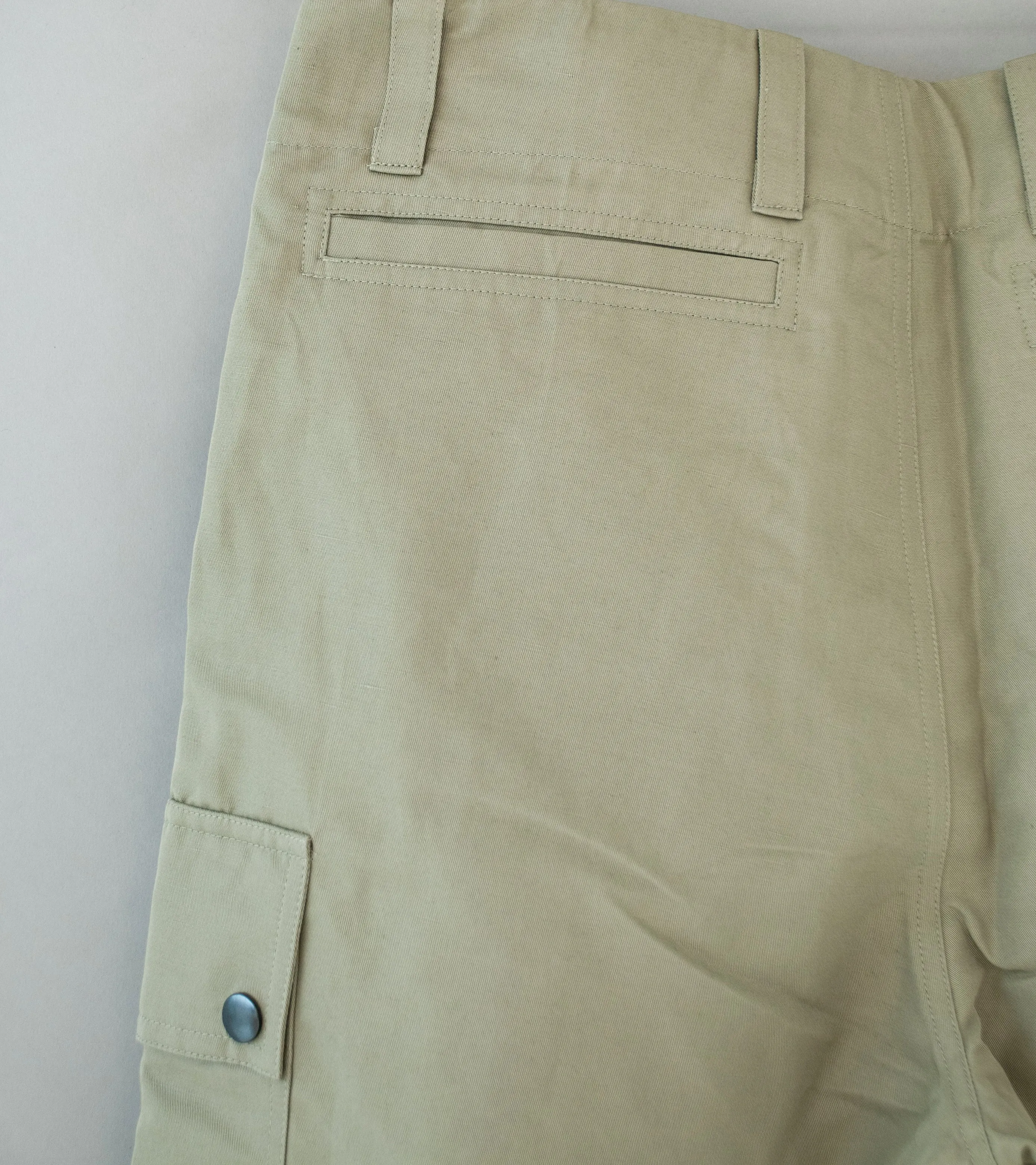 Arpenteur 'Deck Trousers' (Stone Cotton Linen Gaberdine)