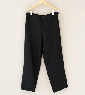 Aton 'Baker Pants' (Navy Cotton Hemp Satin)