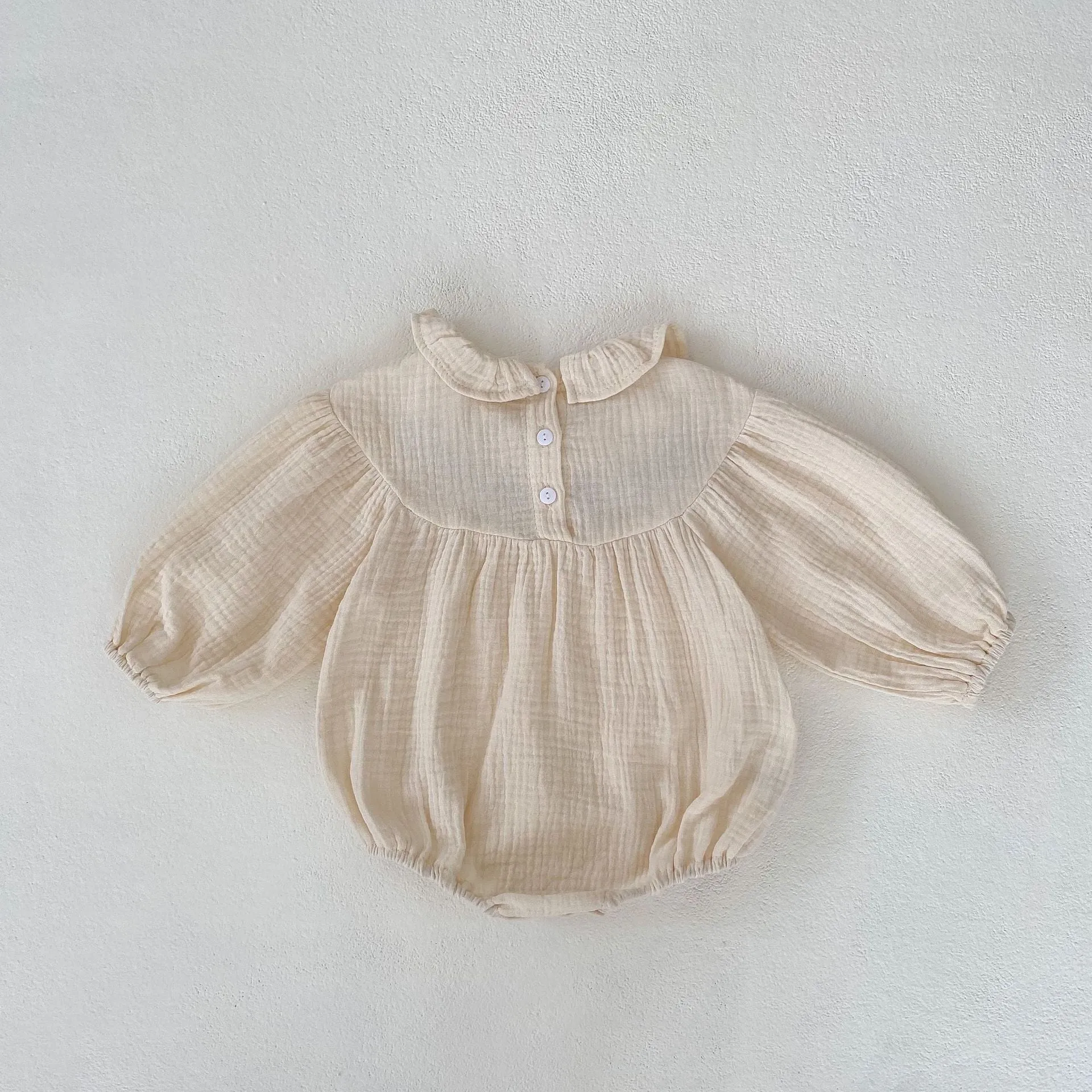 Baby Girls Solid Color Embroidered Rompers Wholesale 230828280