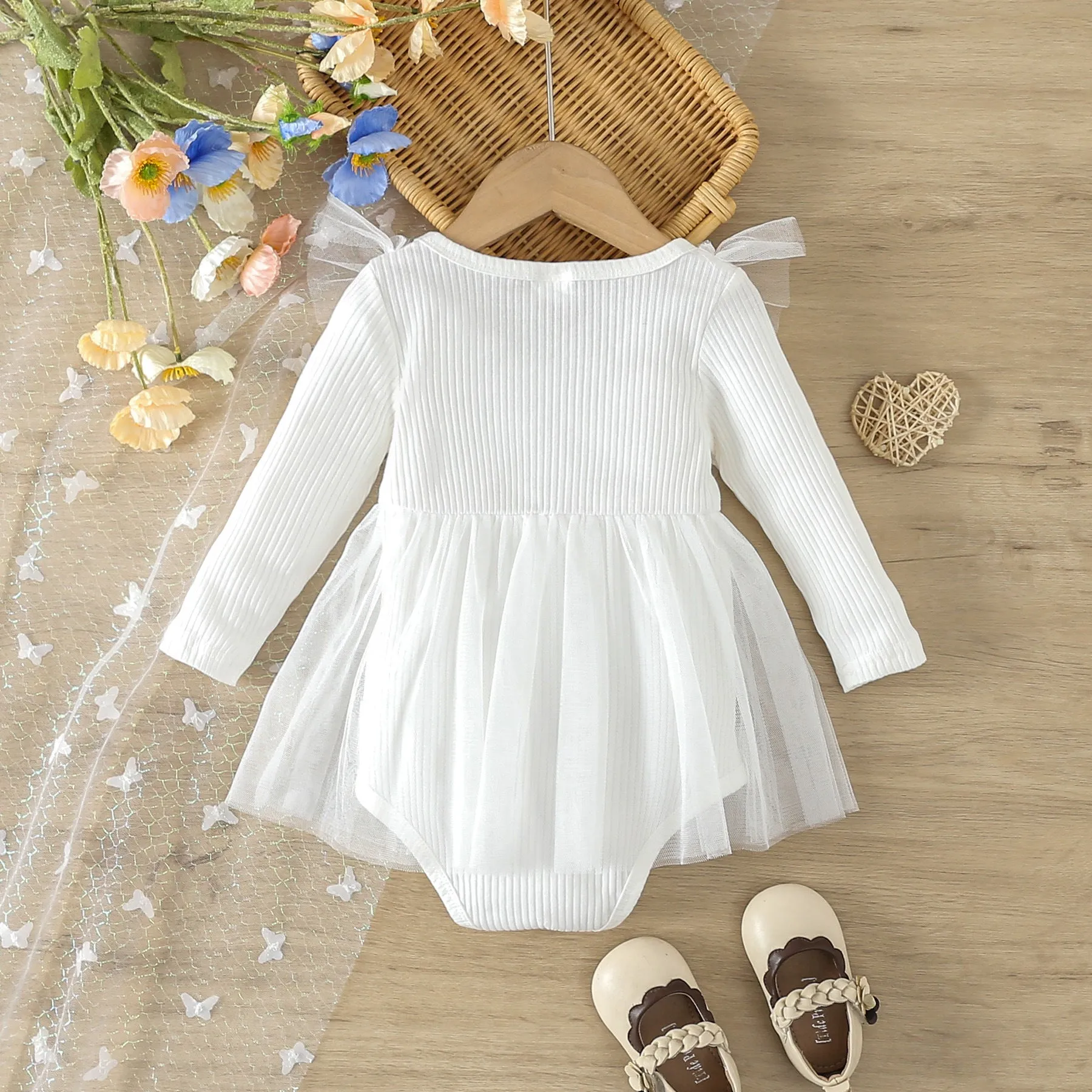 Baby Girls Solid Color Rompers Wholesale 24030136