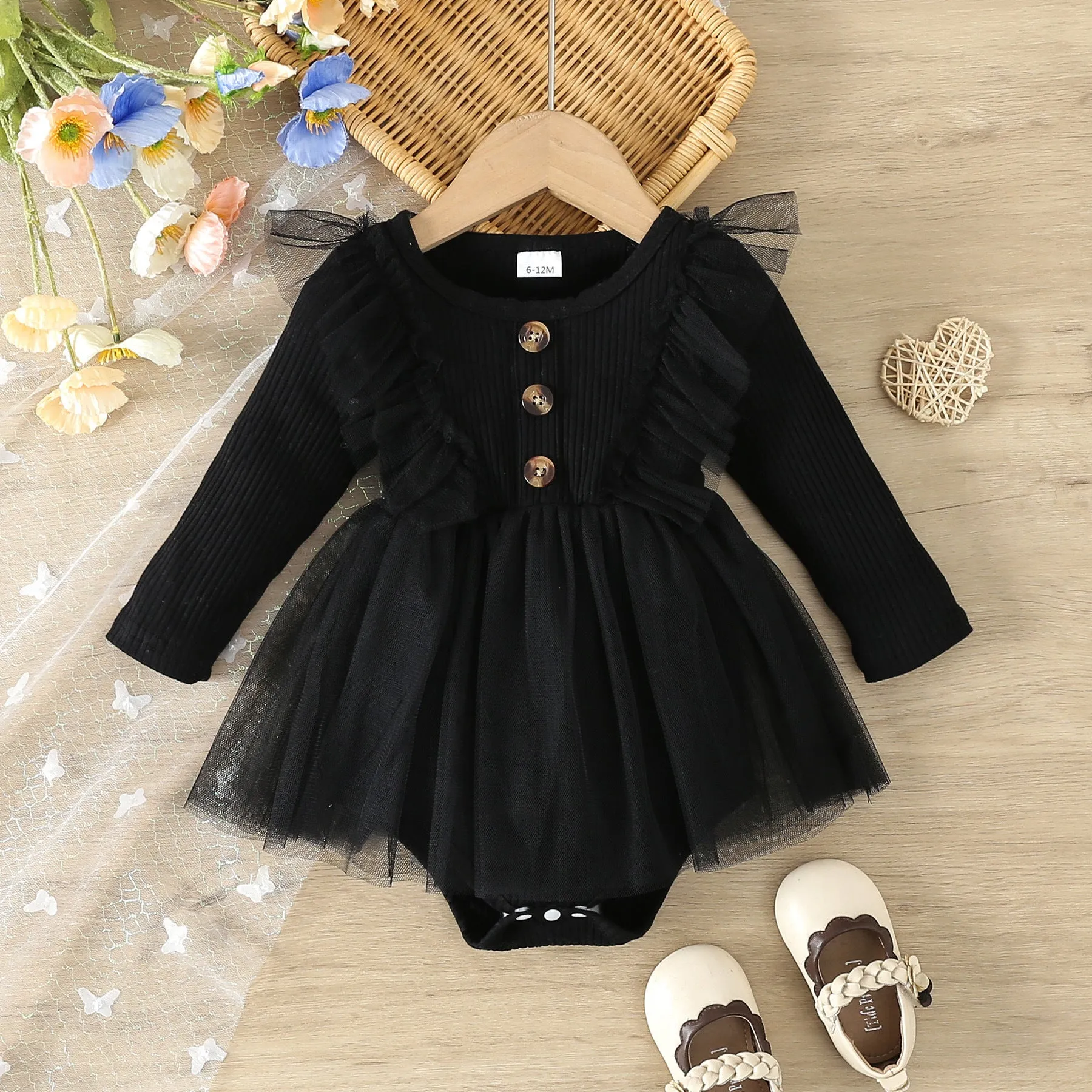 Baby Girls Solid Color Rompers Wholesale 24030136