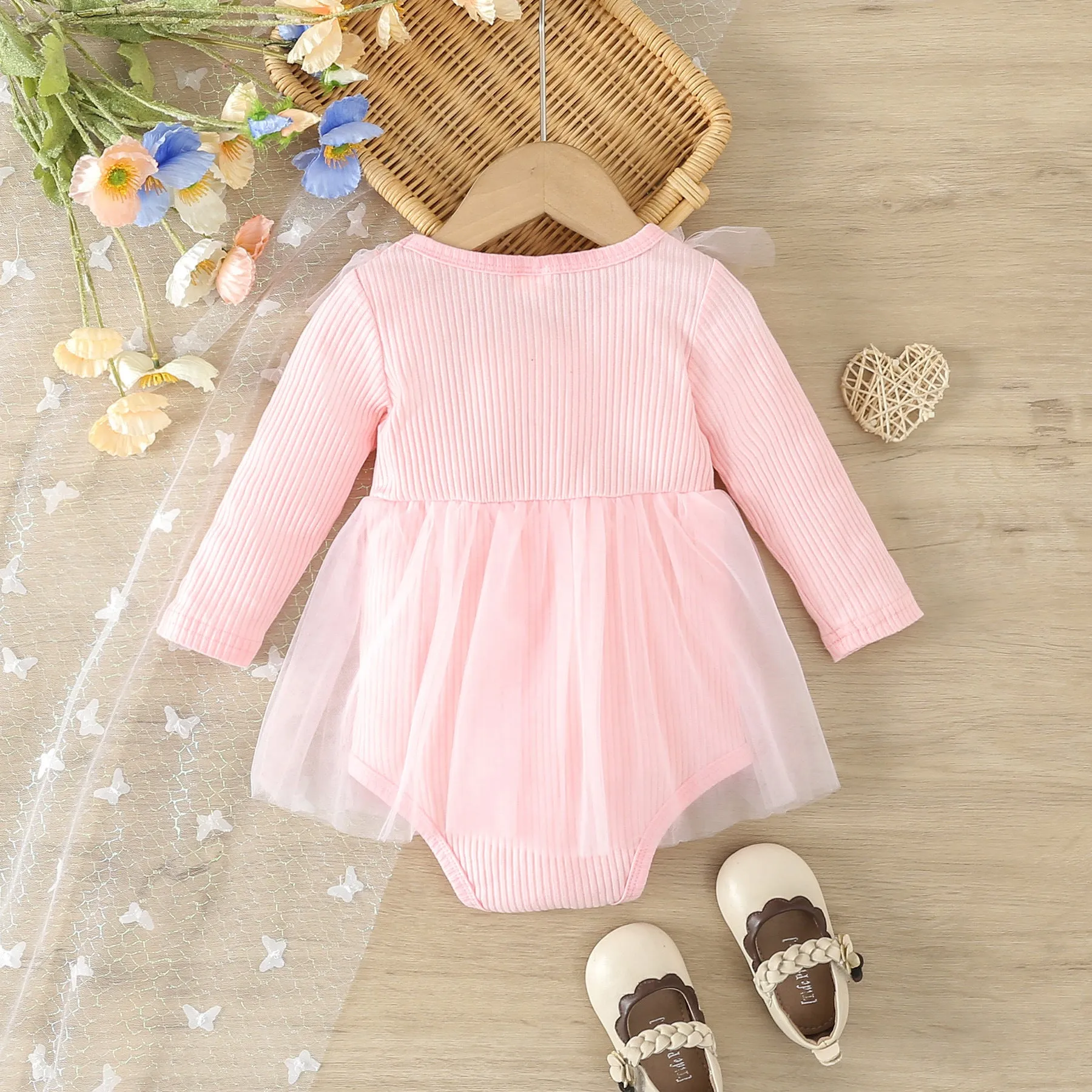 Baby Girls Solid Color Rompers Wholesale 24030136