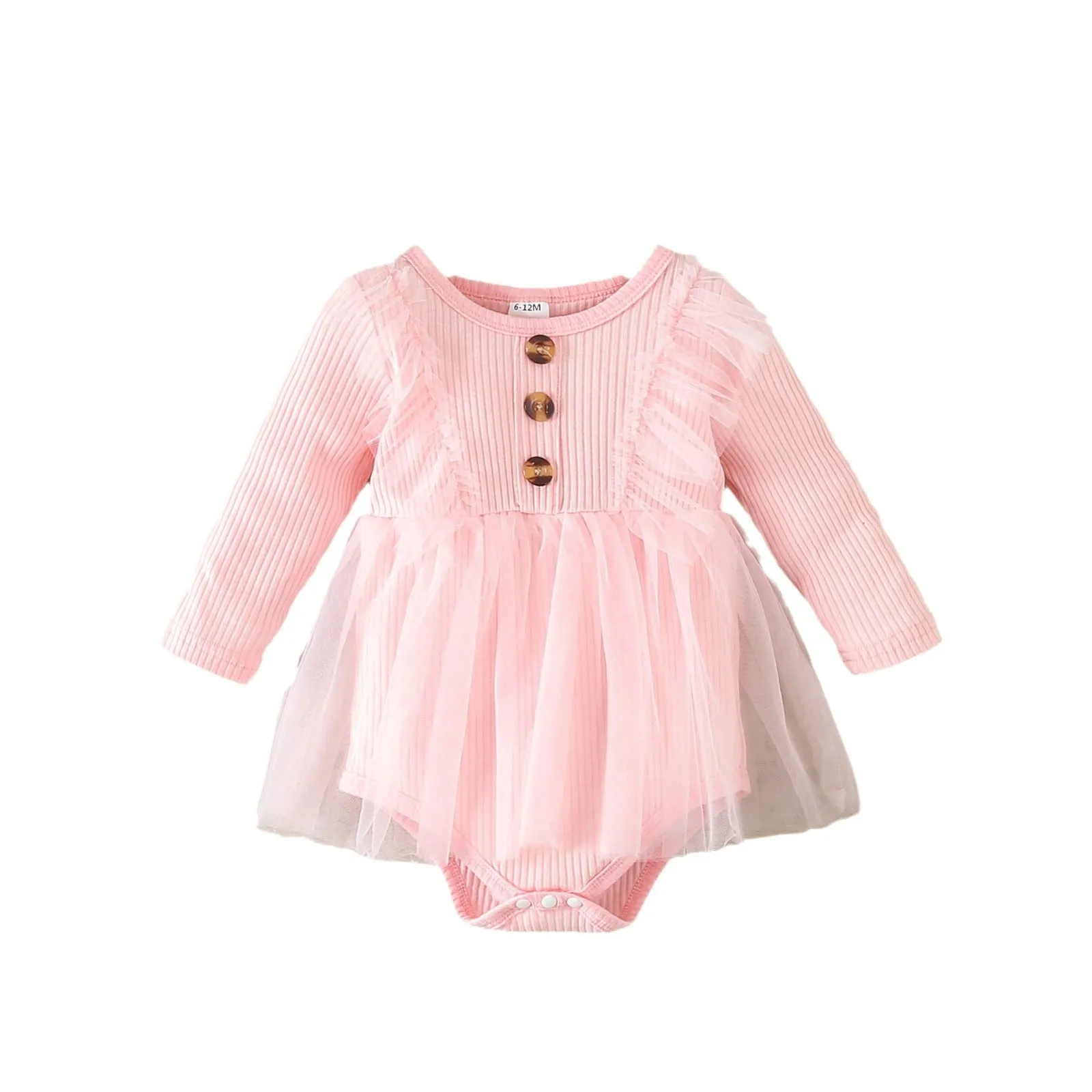 Baby Girls Solid Color Rompers Wholesale 24030136