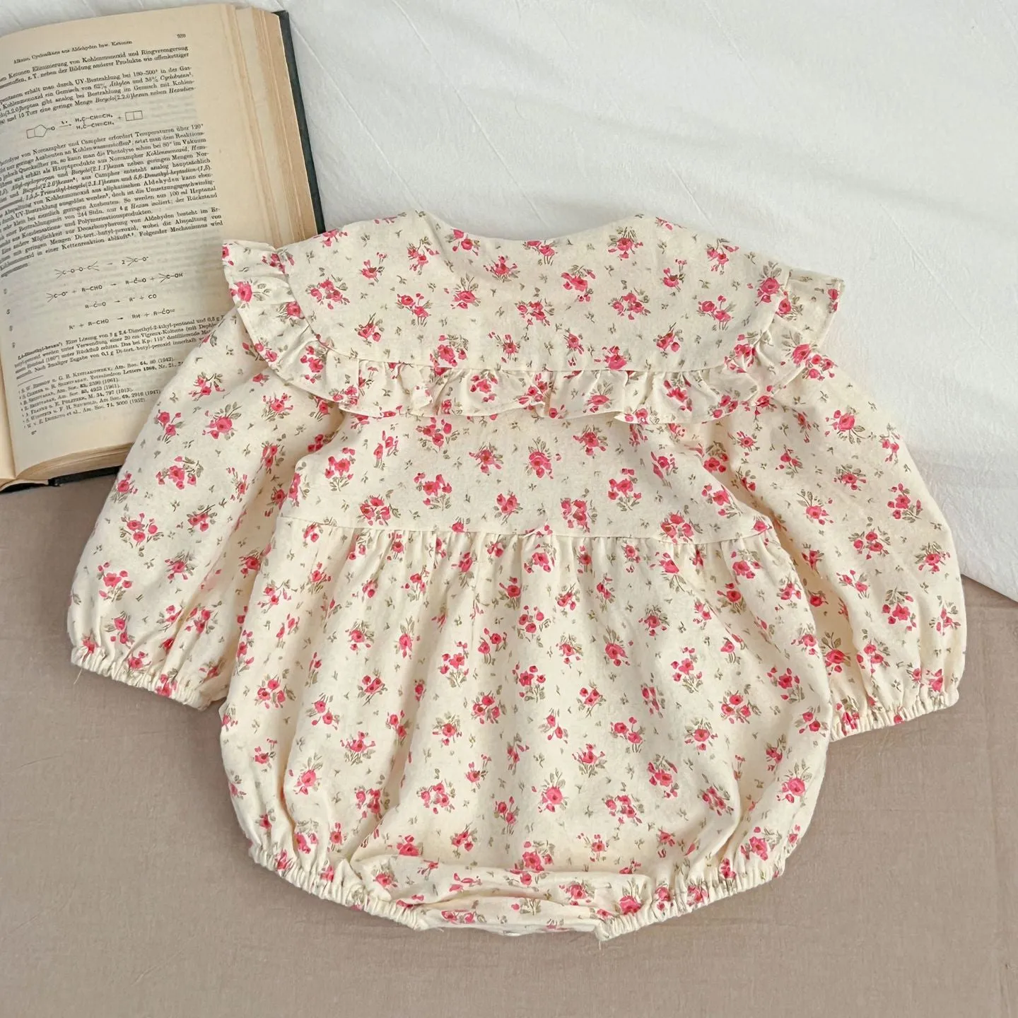 Baby Kid Girls Flower Print Rompers Wholesale 240111161