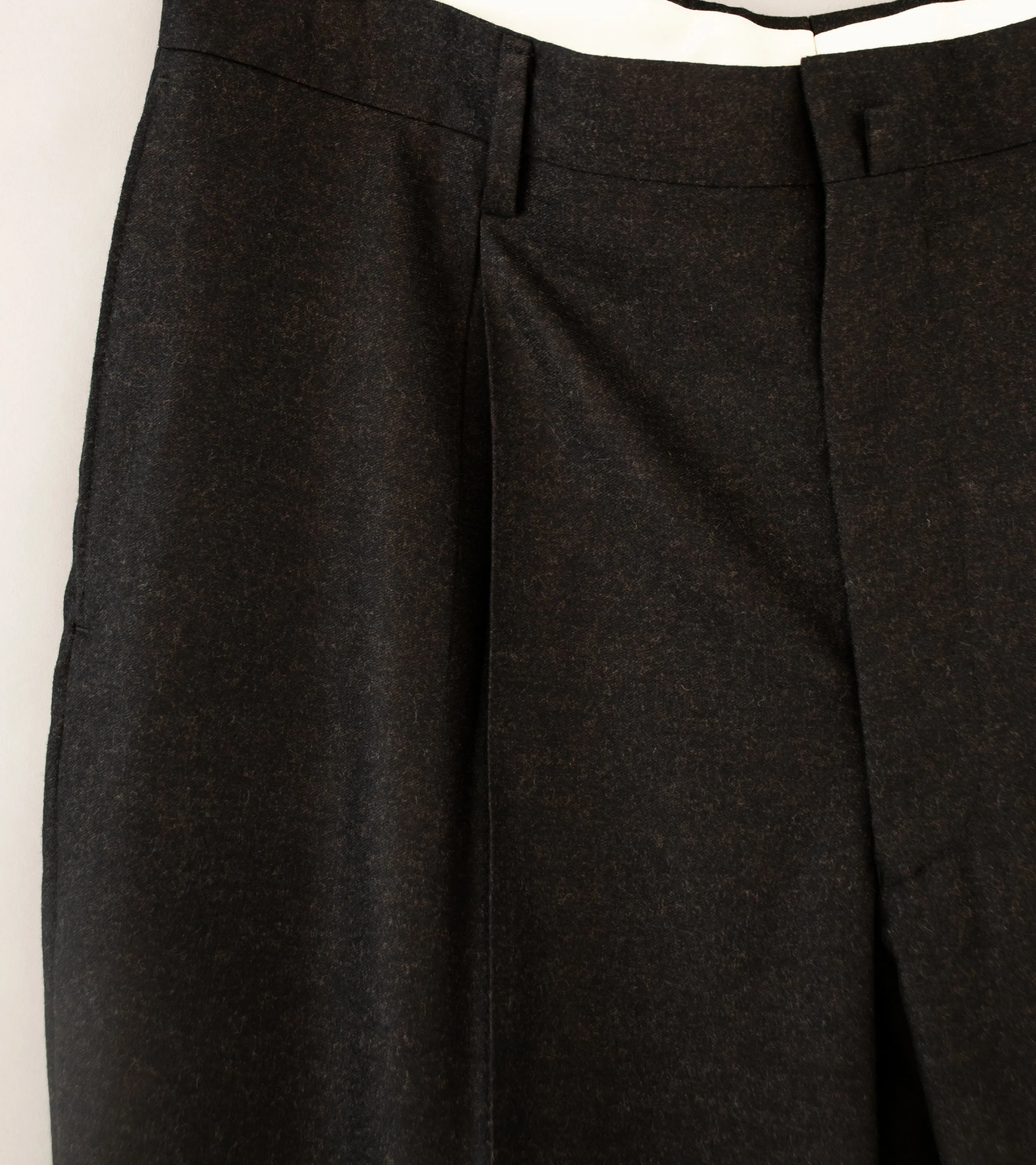 C'H'C'M' 'Single Pleat Trousers' (Brown Black Royal Flannel)