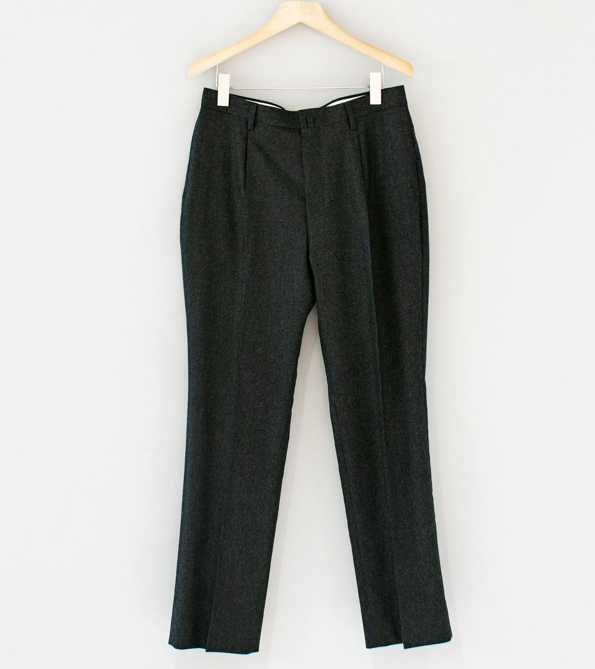 C'H'C'M' 'Single Pleat Trousers' (Charcoal Royal Flannel)