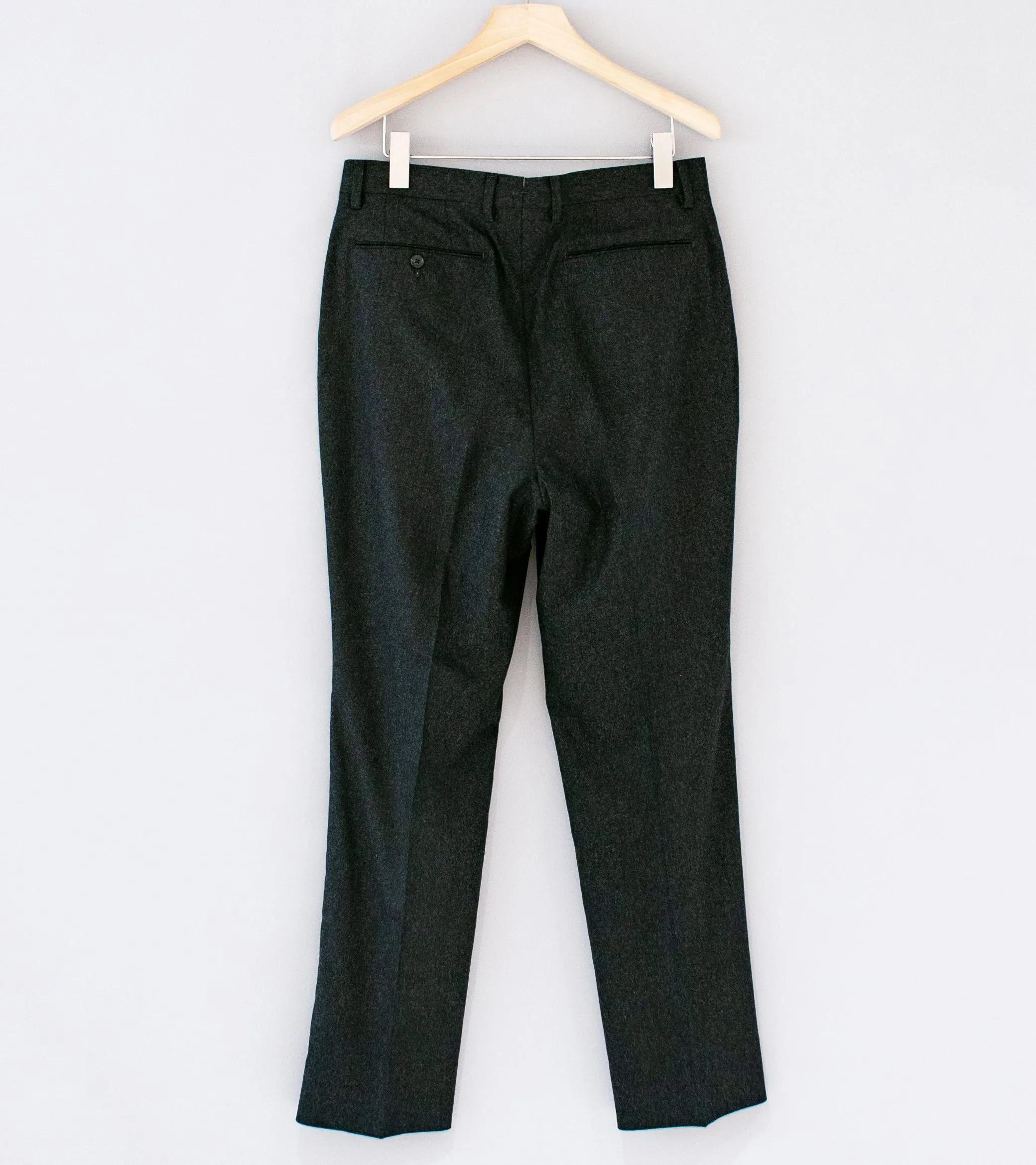 C'H'C'M' 'Single Pleat Trousers' (Charcoal Royal Flannel)