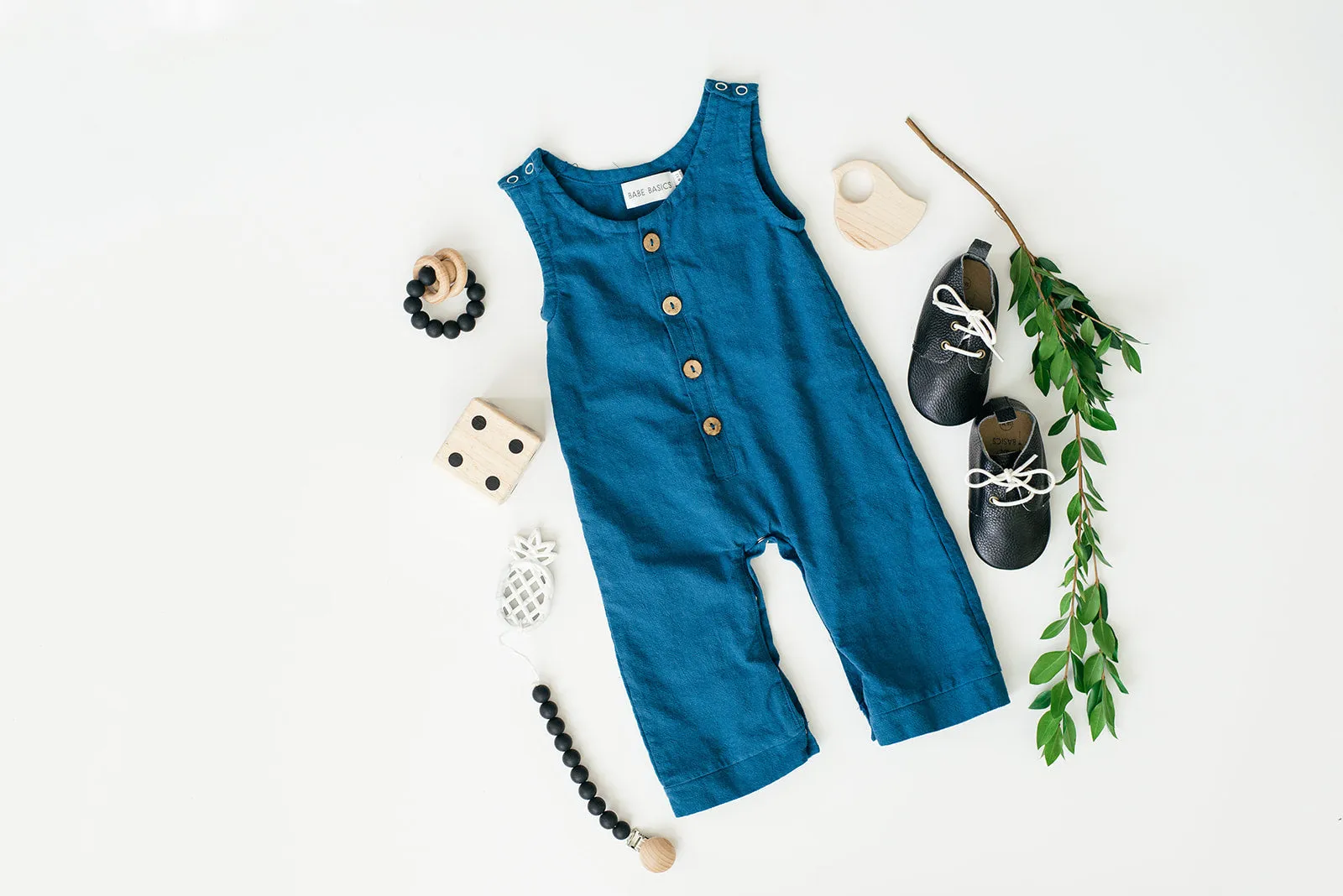 Cobalt Linen Basic Romper