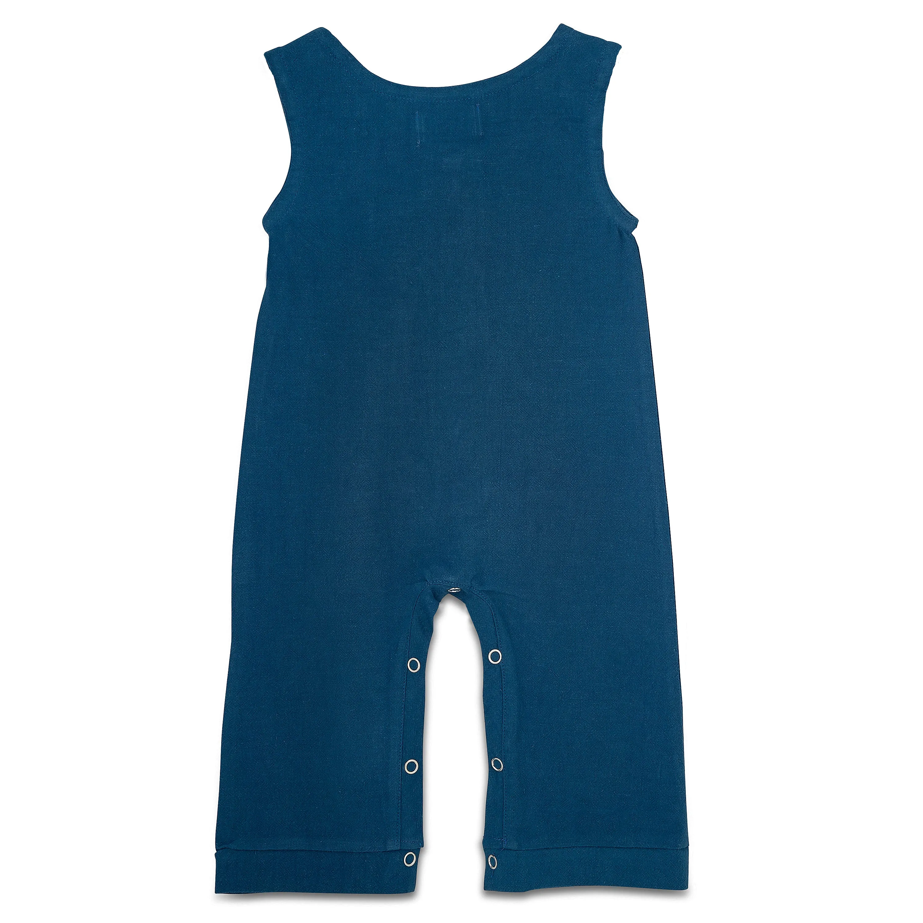 Cobalt Linen Basic Romper