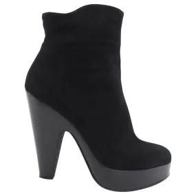 Giuseppe Zanotti Black Suede Platform Ankle Boots - 40 / 9.5