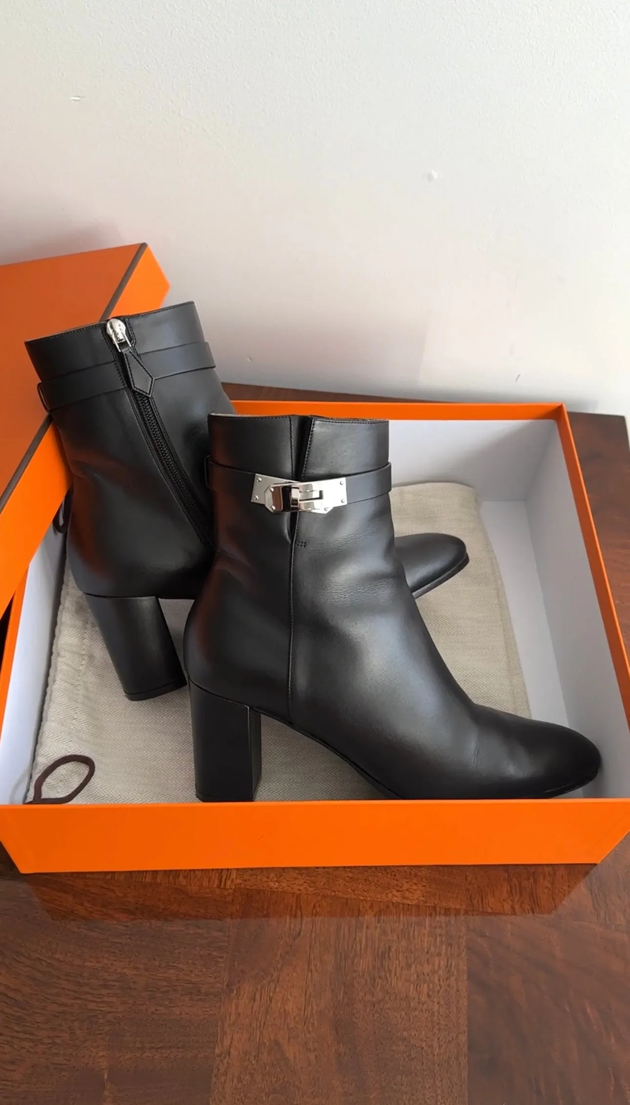 Hermes Black Saint Germain Ankle Boots - 39.5 / 8.5