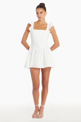 Holland Skort Romper in Cotton Poplin