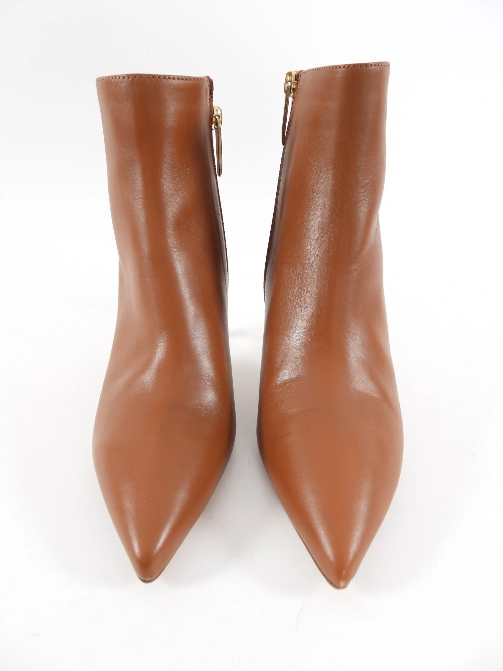 L'Agence Brown Leather Ankle Boots - 37