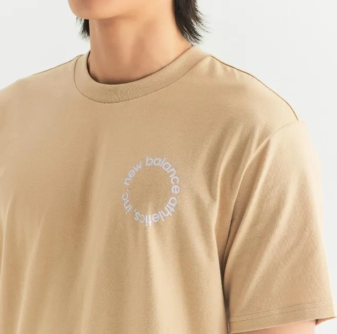 New Balance  |Crew Neck Unisex Street Style Plain Cotton Short Sleeves