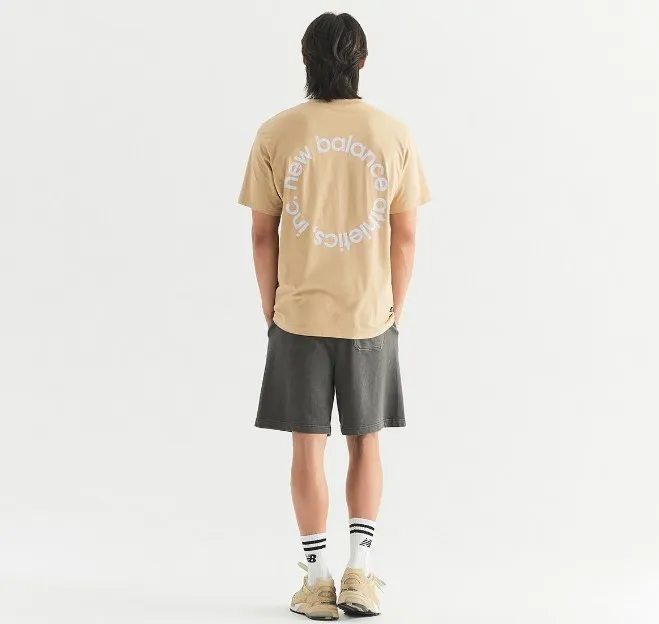 New Balance  |Crew Neck Unisex Street Style Plain Cotton Short Sleeves