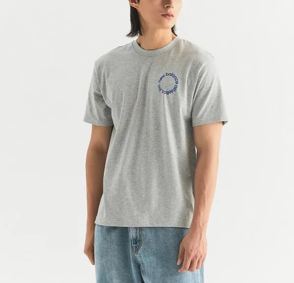 New Balance  |Crew Neck Unisex Street Style Plain Cotton Short Sleeves