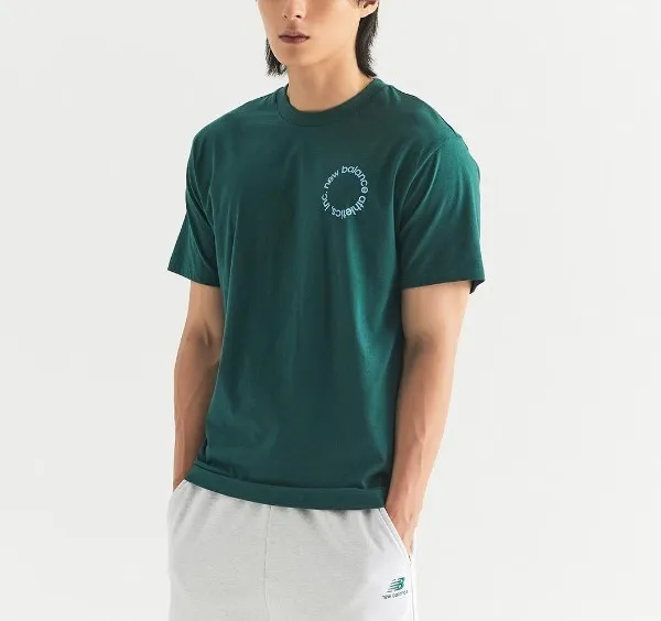 New Balance  |Crew Neck Unisex Street Style Plain Cotton Short Sleeves