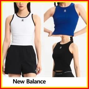 New Balance  |Street Style U-Neck Plain Cotton Tanks & Camisoles