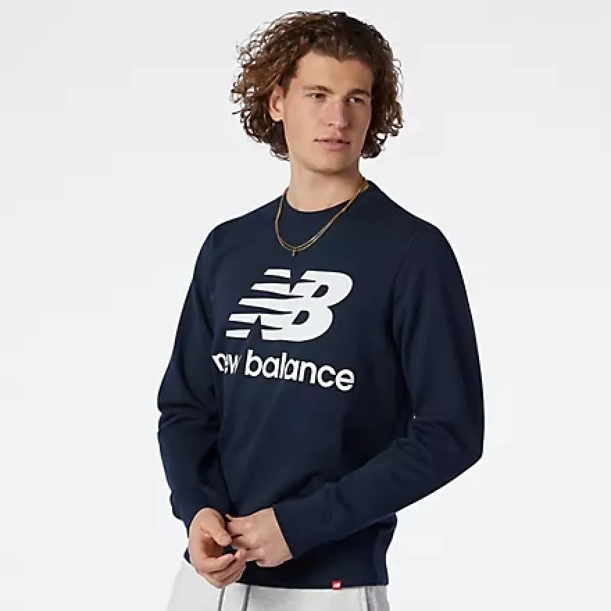 New Balance  |Unisex Blended Fabrics Street Style Logo Sweatshirts