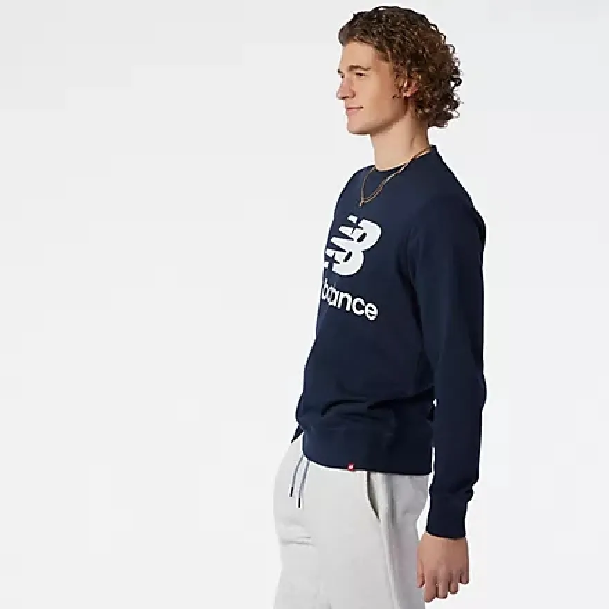 New Balance  |Unisex Blended Fabrics Street Style Logo Sweatshirts