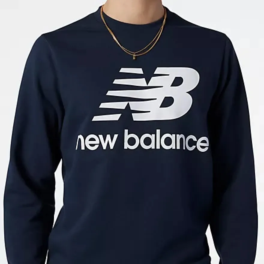 New Balance  |Unisex Blended Fabrics Street Style Logo Sweatshirts