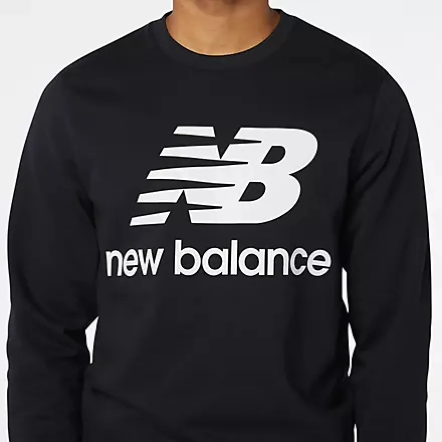 New Balance  |Unisex Blended Fabrics Street Style Logo Sweatshirts