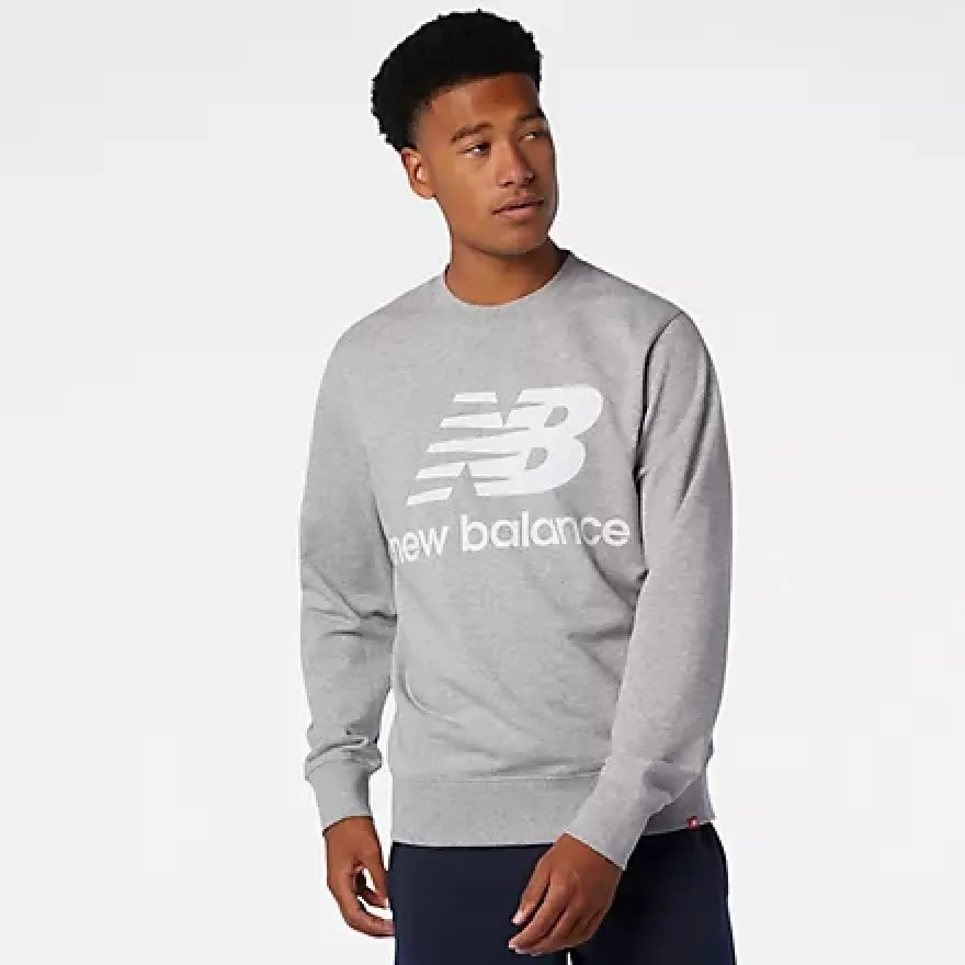 New Balance  |Unisex Blended Fabrics Street Style Logo Sweatshirts