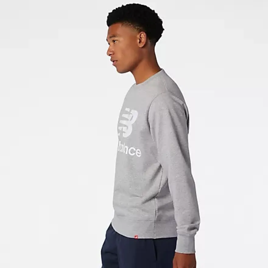 New Balance  |Unisex Blended Fabrics Street Style Logo Sweatshirts