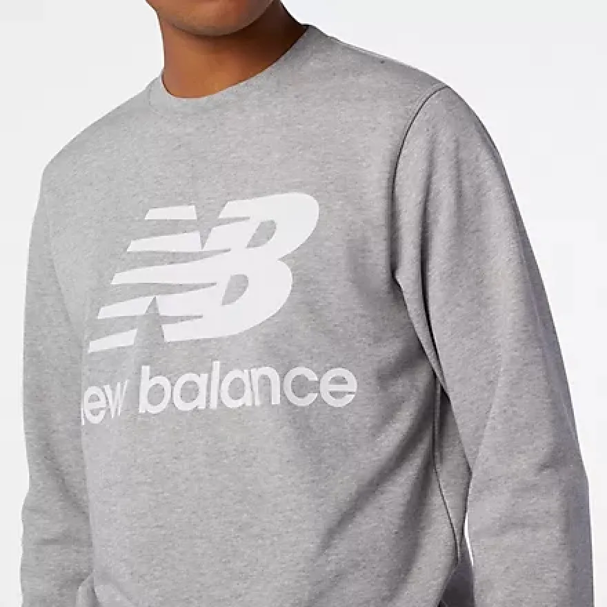 New Balance  |Unisex Blended Fabrics Street Style Logo Sweatshirts