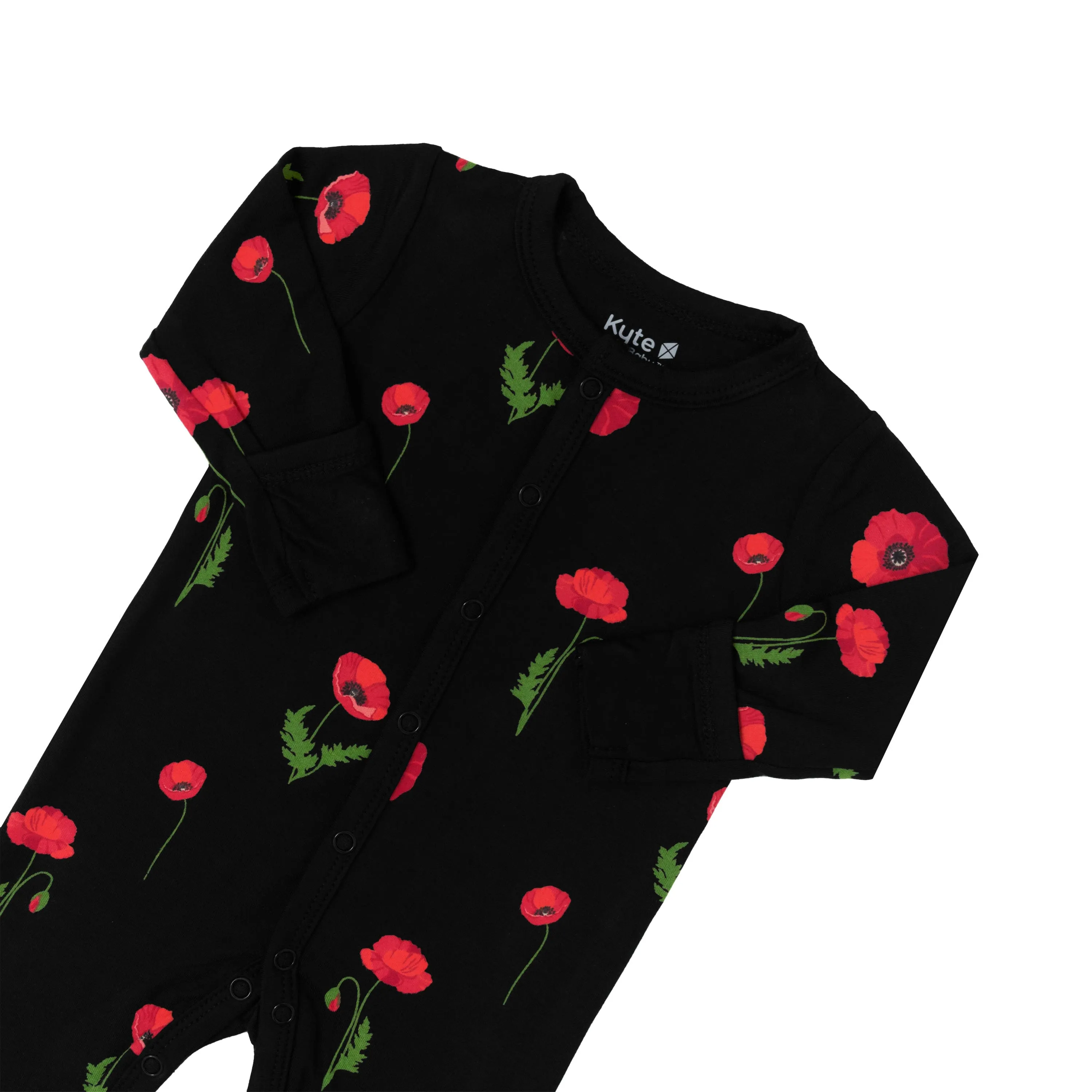 Romper in Midnight Poppies