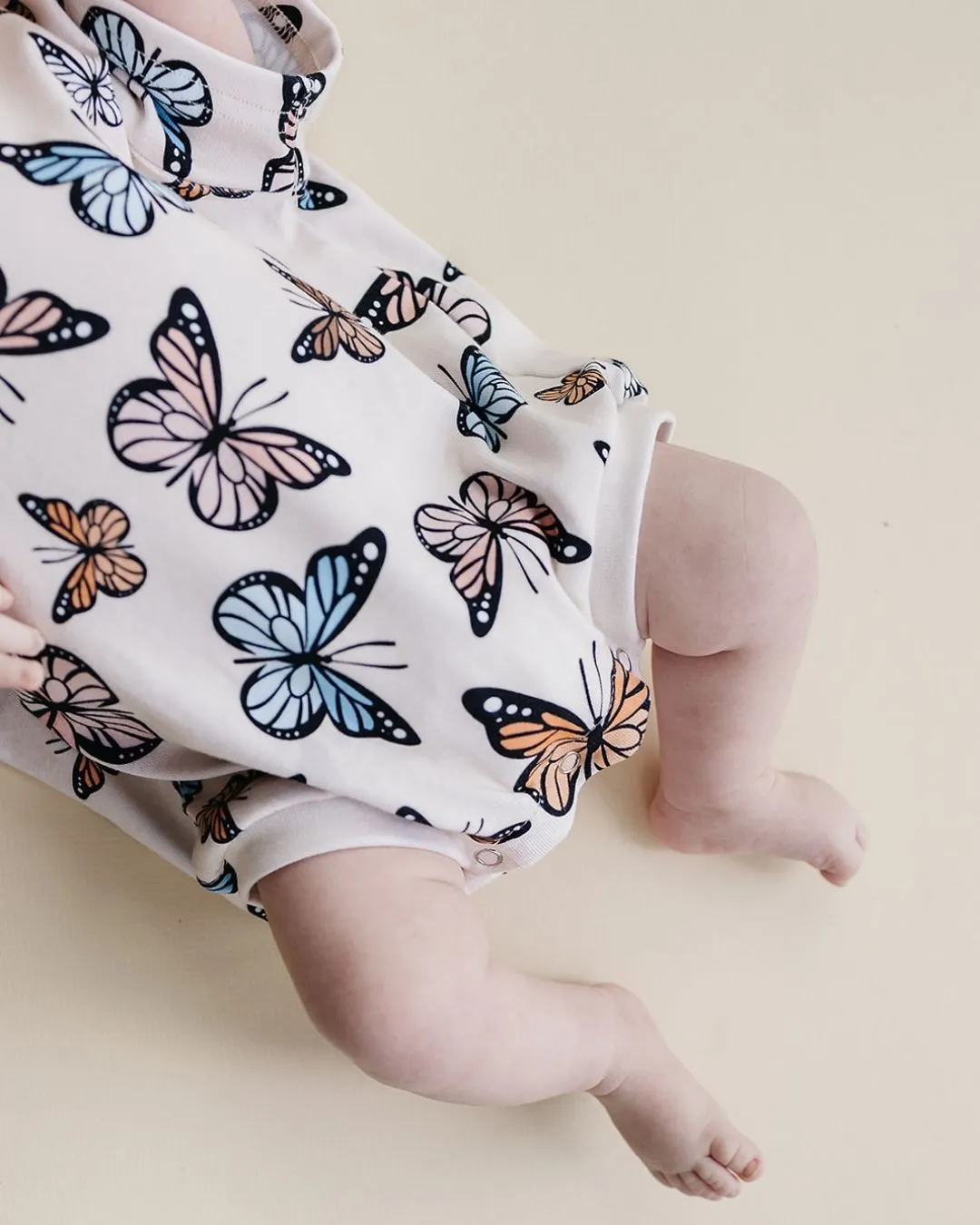 Short Sleeve Bubble Romper | Butterflies