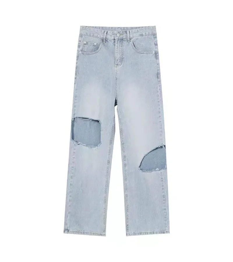 STRAIGHT LEG LOOSE FIT JEANS