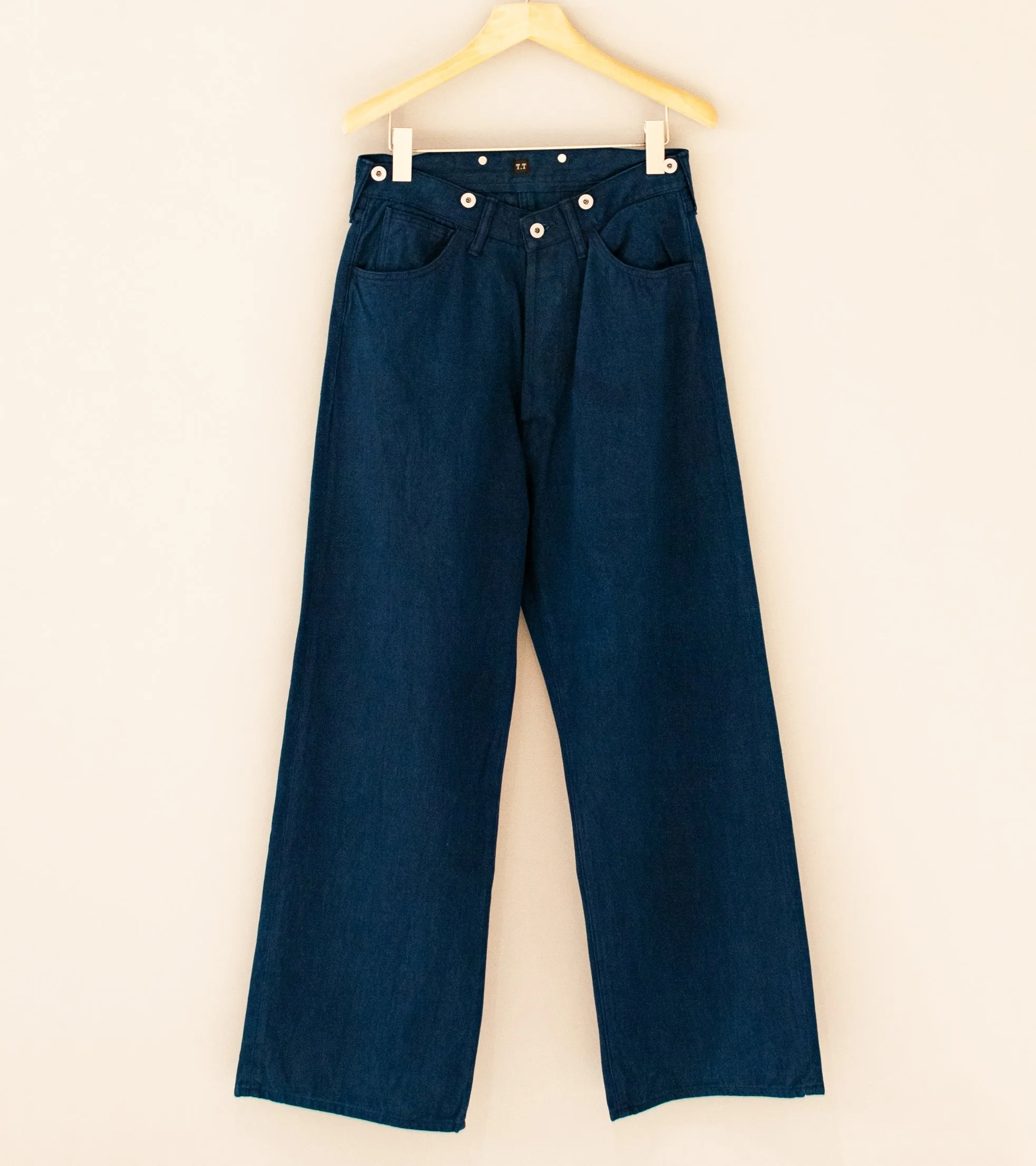 Taiga Takahashi 'Lot 209 Buckle Backed Trousers' (Indigo)