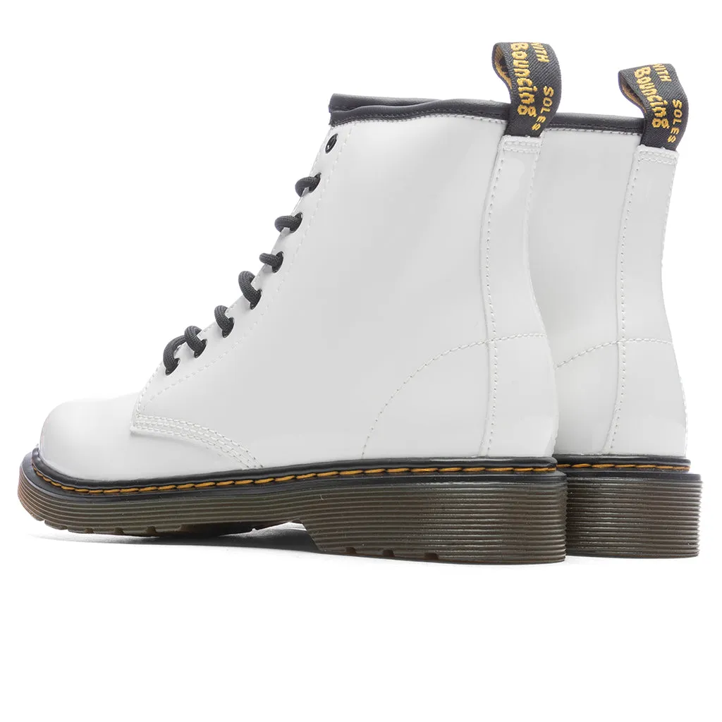 Women's 1460 Patent Leather Boots - White Patent Lamper