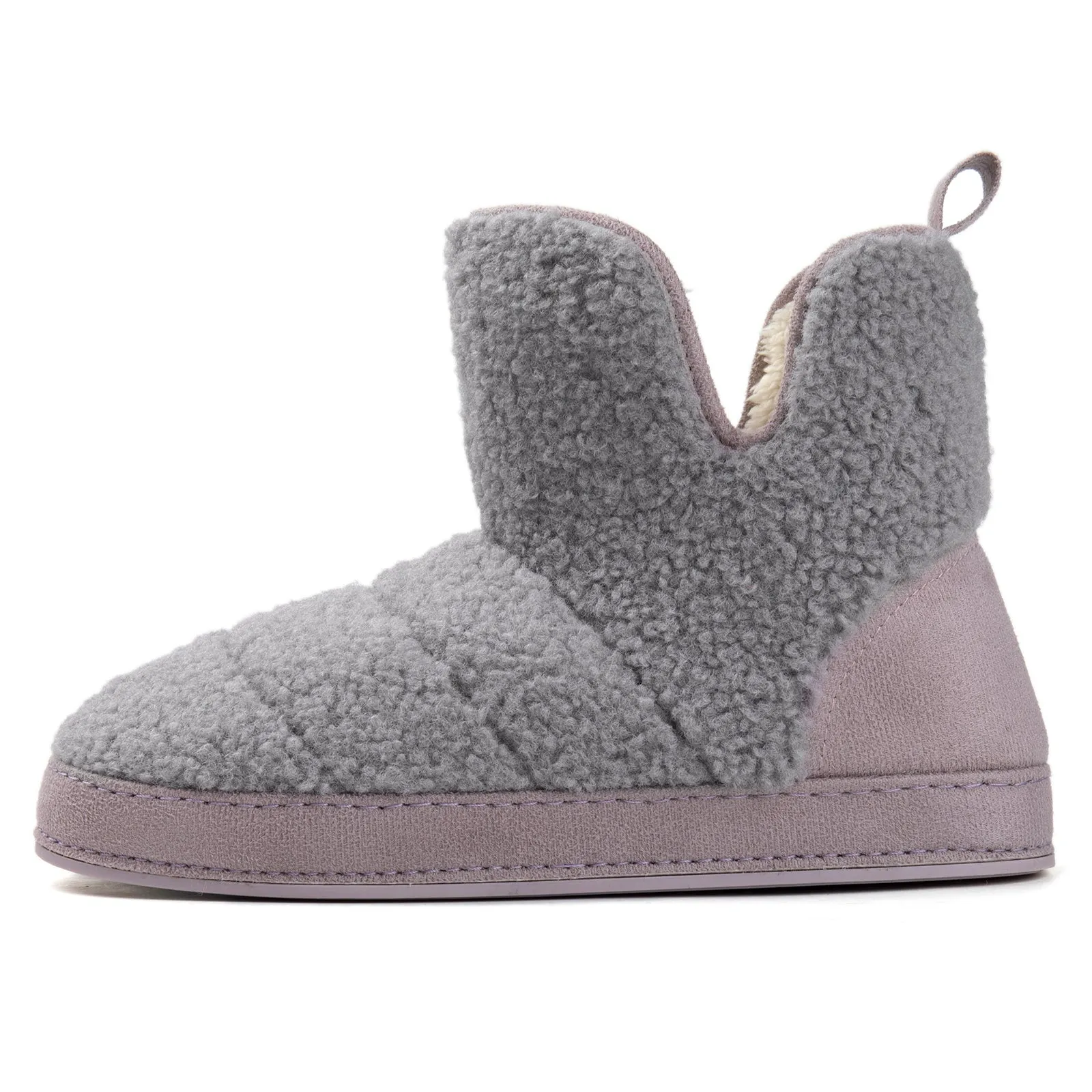 Women's Fuzzy Fleece House Bootie Ladies' Memory Foam Slipper