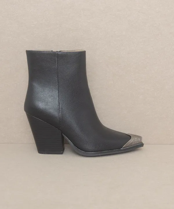 Zion - Bootie with Etched Metal Toe